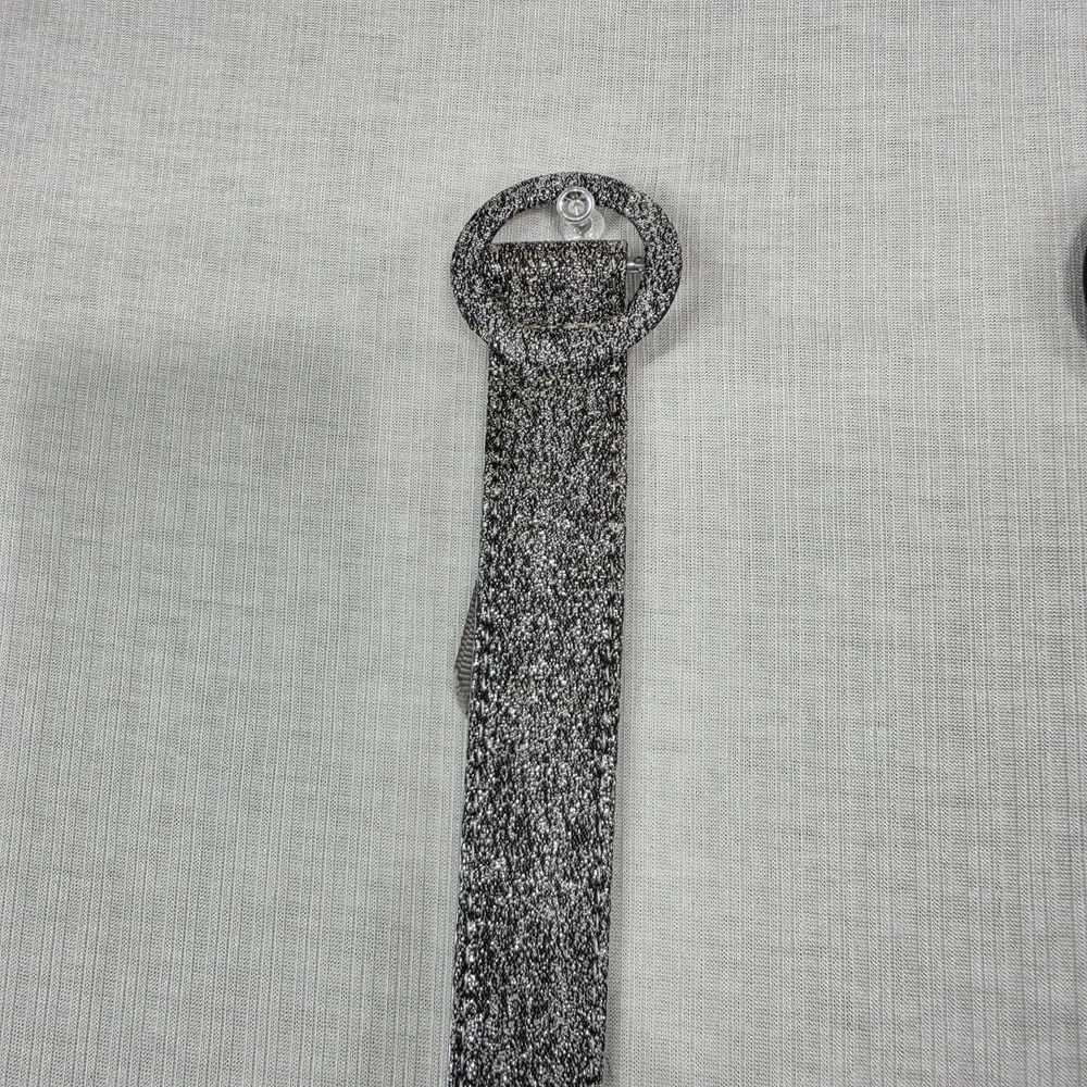 WHBM NWT Grey Metallic Sleeveless Belted Tulip Dress Pockets Sz 2 Cocktail Glam - Picture 4 of 13
